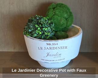 Le Jardinier Decorative Pot with Faux Greenery