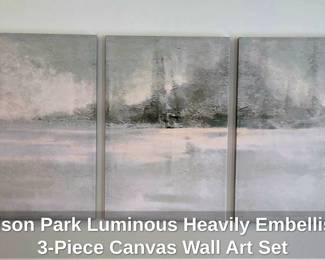 Madison Park Luminous Heavily Embellished Piece Canvas Wall Art Set
