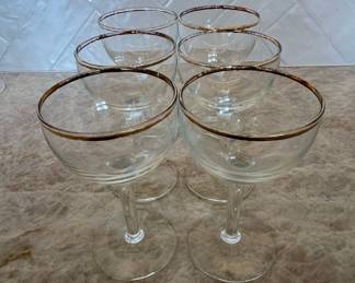 Set of Lenox Gold Mansfield Champagne Glasses