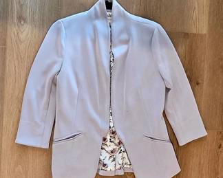 Skies Are Blue Womens Lavender Open Front Blazer Size S
