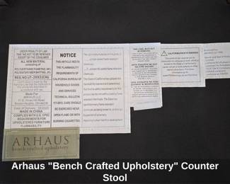 Arhaus Bench Crafted Upholstery Counter Stool 