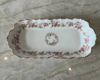 Elite Works Limoges France Bridal Wreath Serving Dish