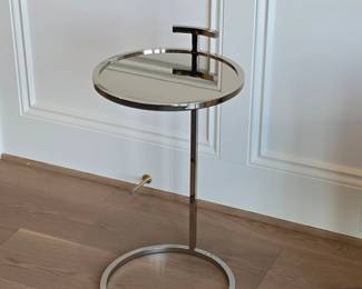 Modern Chrome and Mirrored Martini Side Table
