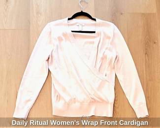 Daily Ritual Womens Wrap Front Cardigan