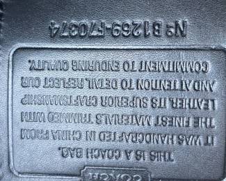 Coach Embassy Briefcase F70374 Black Leather