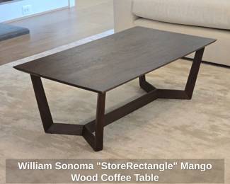 William Sonoma StoreRectangle Mango Wood Coffee Table
