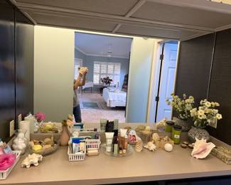 Bath items and seashells