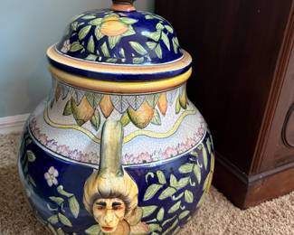 In the style of Deruta pottery