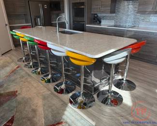 ELAMA Retro Adjustable Bar Stools