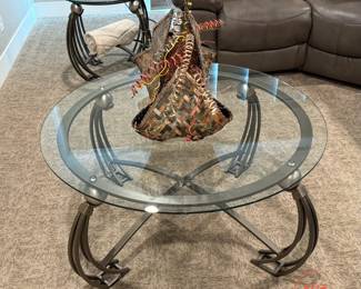 Contemporary Glass Topped Coffee Table