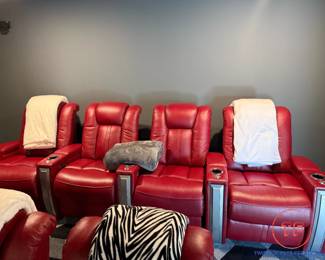 SOUNDSHAKER Powered Leather Theater Seating