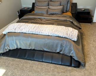 J&M Milan Modern Black Lacquer Bedroom Set