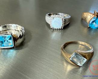 14KT Gold and Semi-Precious Stone Rings
