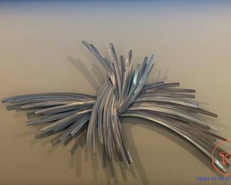 Infinity Silver Abstract Metal Wall Sculpture