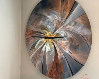 Designart Symmetrical Fractal Flower Wall Clock