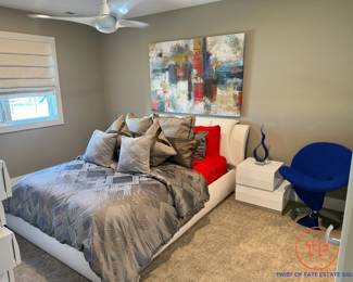 J&M Milan Modern White Lacquer Bedroom Set