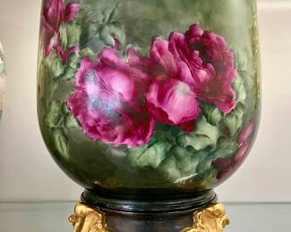 Guerin Limoges jardiniere and stand 