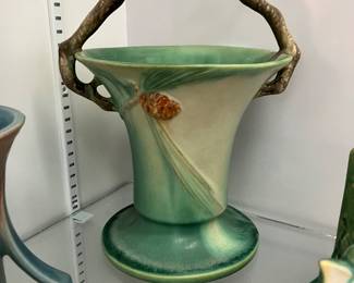 Roseville Pinecone Branch Basket 