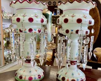 Pair of 19th c lusters 