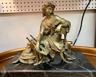 Neoclassical bronze statue 