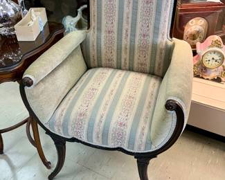 Pair of French saber leg chairs