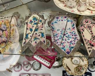 Art deco metal mesh purses 