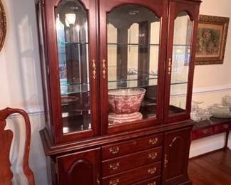 Kincaid cherry china cabinet
