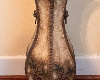 Decorative metal floor vase