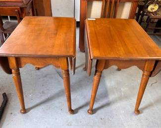 Pair of drop leaf side tables