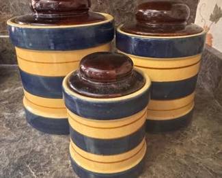 Stoneware canisters