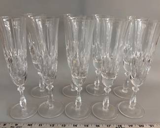 Set of vintage champagne flutes 