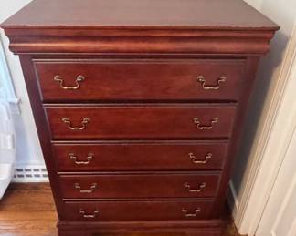 Vaughan-Bassett cherry finish chest of drawers