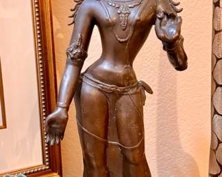 Cast Bronze 33" tall Buddha