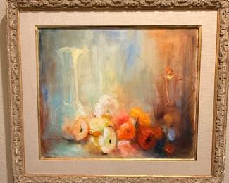 Still Life Oil on Canvas 1968 Image size 19 1/2" x 23 1/2"