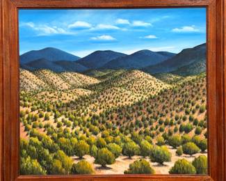 Harry Benjamin 2007 "Black Range Series" Renowned Silver City, NM Artist 32" x 36"