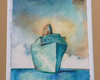 Mark Moran Watercolor, St Augustine Florida artist Image size 8" x 6 1/2"