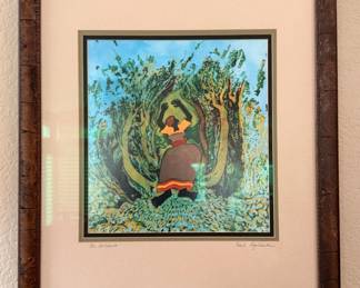 Paul Nzalamba "The Entrance" print Image size 10 1/2" x 10 1/2"