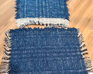 Hand woven rag rugs