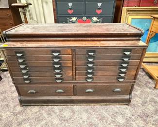 Antique Oak Lawyer's Stacking Filing Cabinet