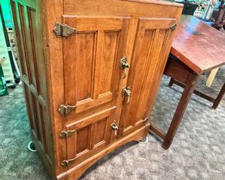 Fantastic Antique Oak Ice Box