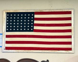 Framed 48 Star U.S. Flag