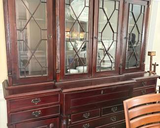 Gorgeous 2 piece vintage China cabinet 
