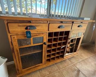 Buffet with wine storage tile top