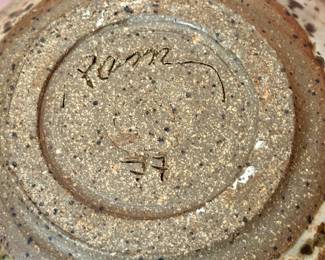 Signature on Stoneware Pot