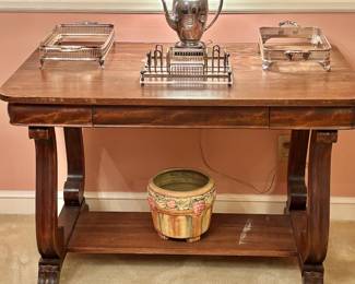 Empire Revival Library Table
