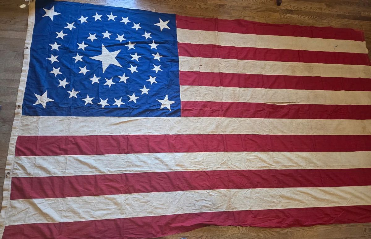 Rare 39 Star flag    9 ft. x 6 ft