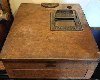 antique cash register box