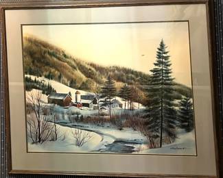 Framed, signed print by Stephan Sebastian