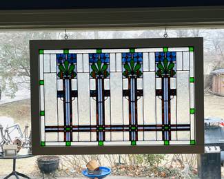 Beautiful  stained glass window panel