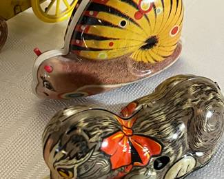 Vintage tin mechanical toys, 50-60’s